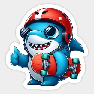 Skate Shark Sticker